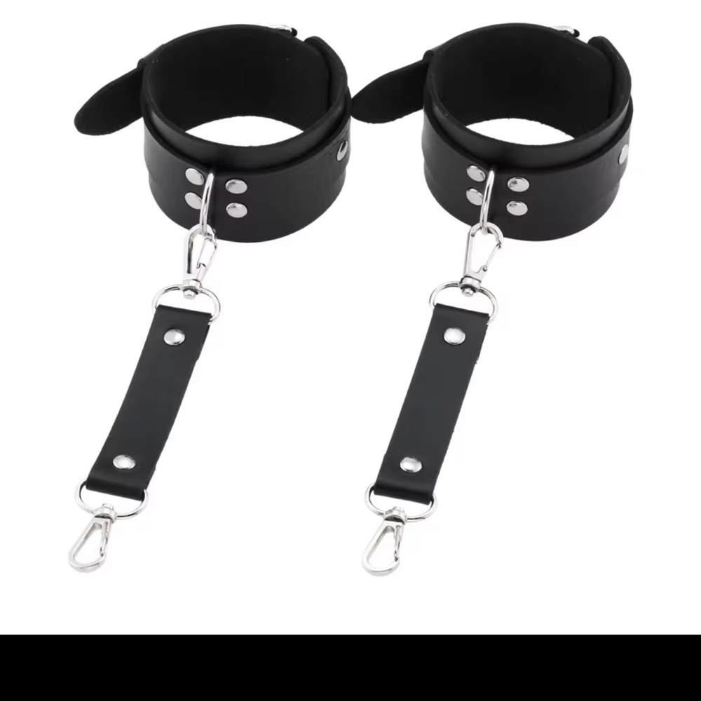 Black Leather Restraint Cuffs